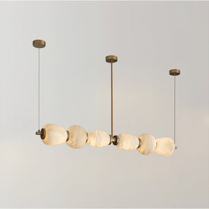 Alabaster Pebble Linear Chandelier - Zonesus