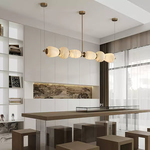 Alabaster Pebble Linear Chandelier - Zonesus
