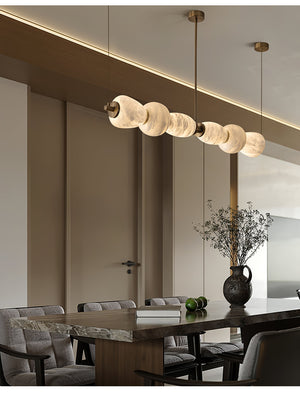 Alabaster Pebble Linear Chandelier - Zonesus