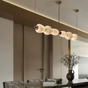 Alabaster Pebble Linear Chandelier - Zonesus