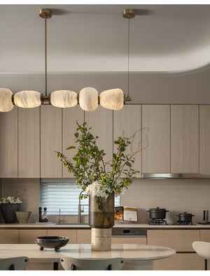 Alabaster Pebble Linear Chandelier - Zonesus