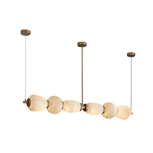 Alabaster Pebble Linear Chandelier - Zonesus