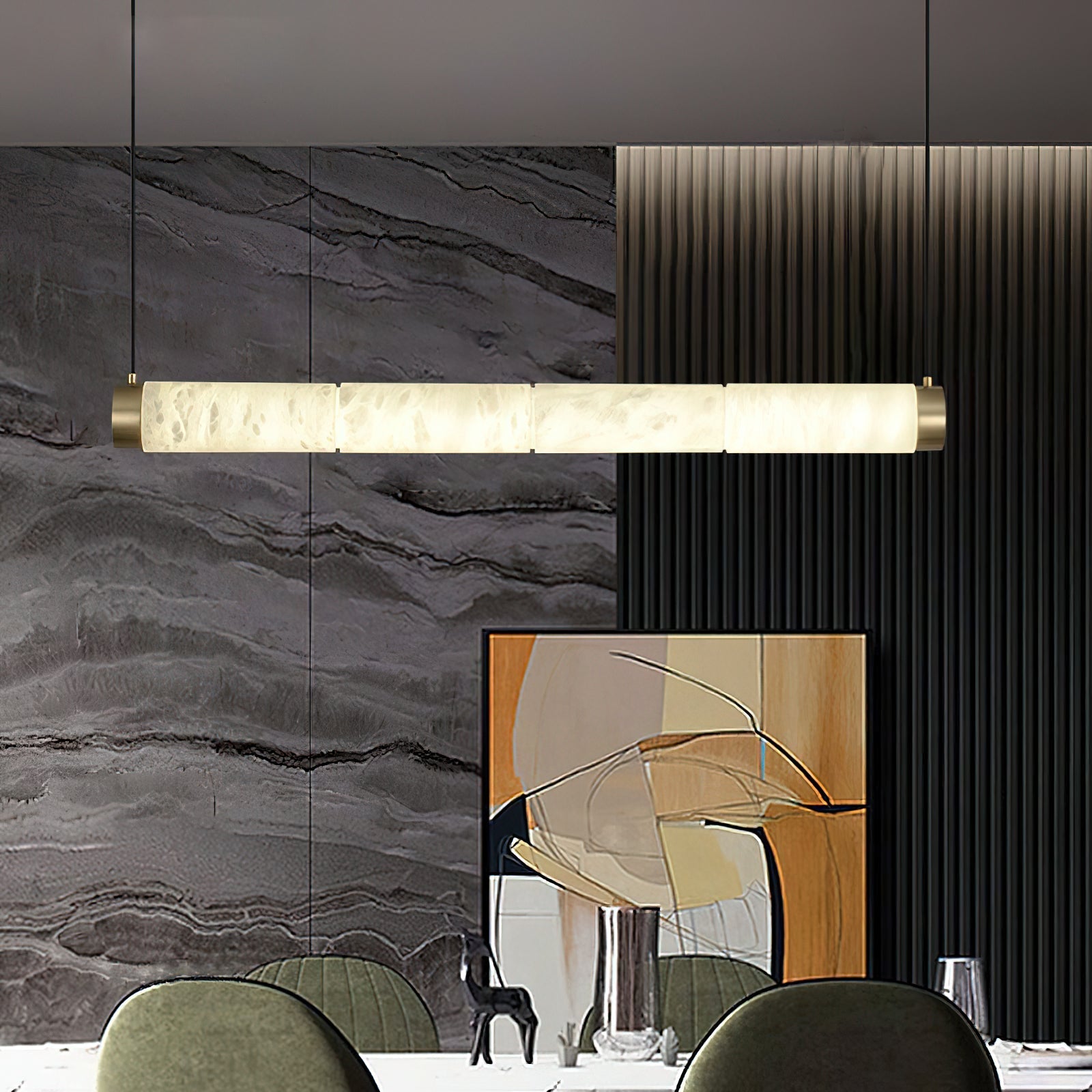 Alabaster Strip Pendant Light - Zonesus