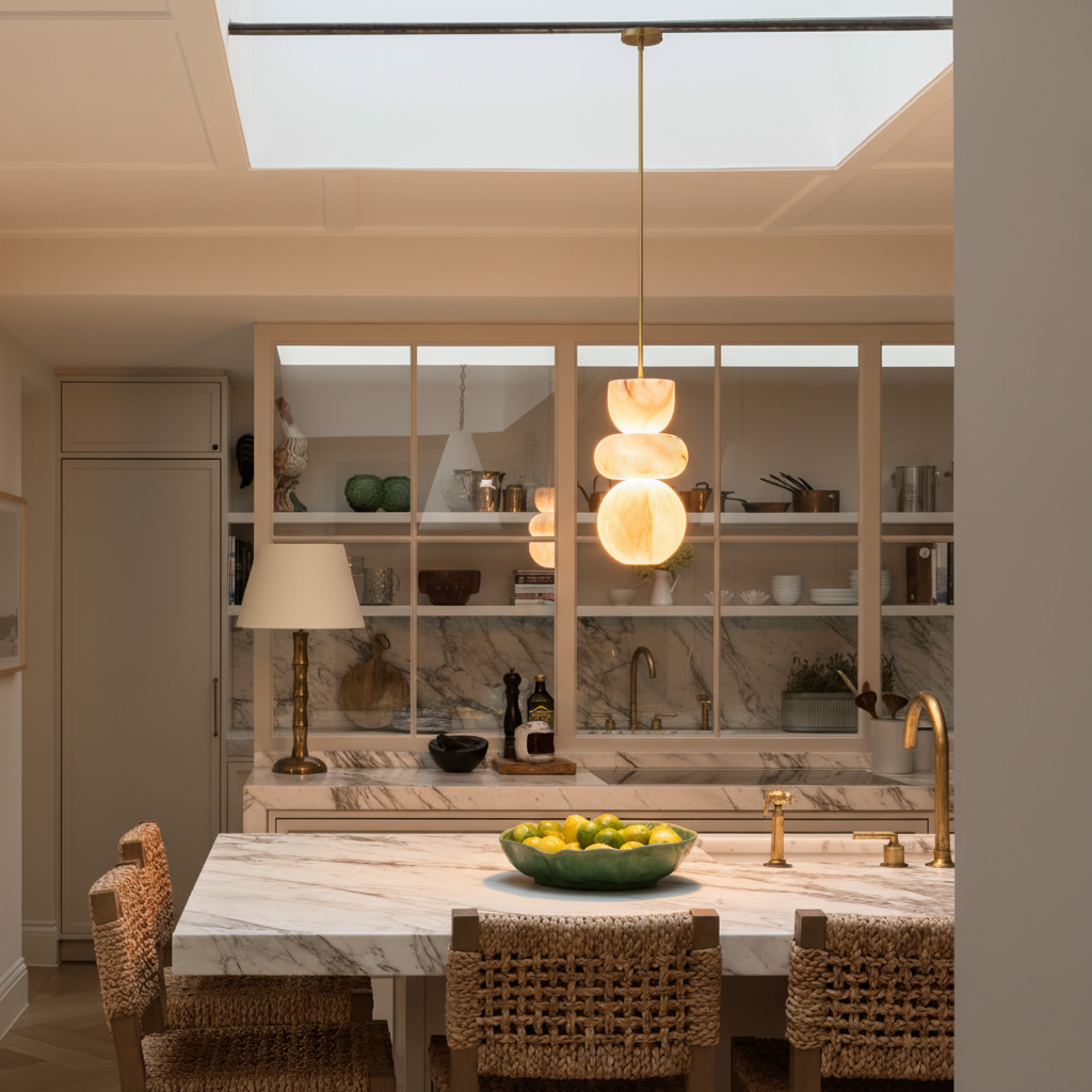 Alabaster Totem Pendant Lamp - Zonesus