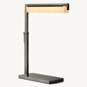 Audubon Alabaster Task Table Lamp 18"H - Zonesus