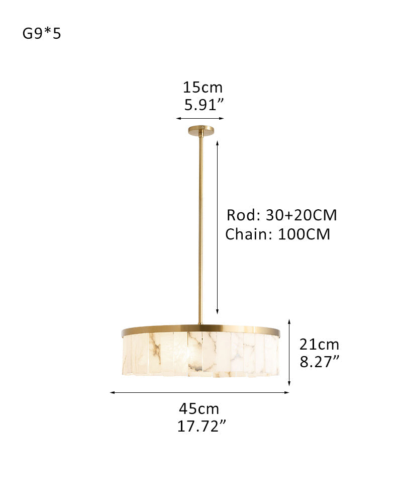 Premium Windham Natural Alabaster 3 Tier Round Chandelier Lighting Elegance Wide 24"