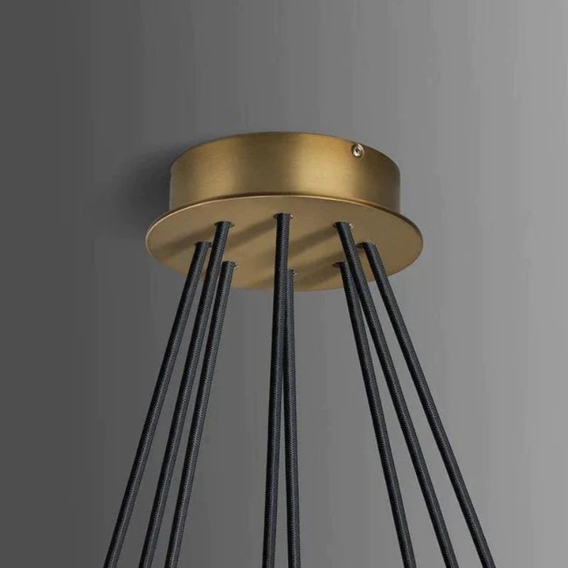 Cono Crystal Round Chandelier 60" - Zonesus