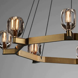 Cono Crystal Round Chandelier 60" - Zonesus