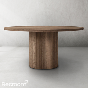 Muelho Round Wood Dining Table - Zonesus