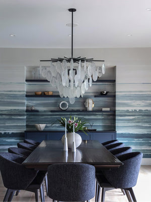 Cascading Selenite Disc Chandelier - Zonesus