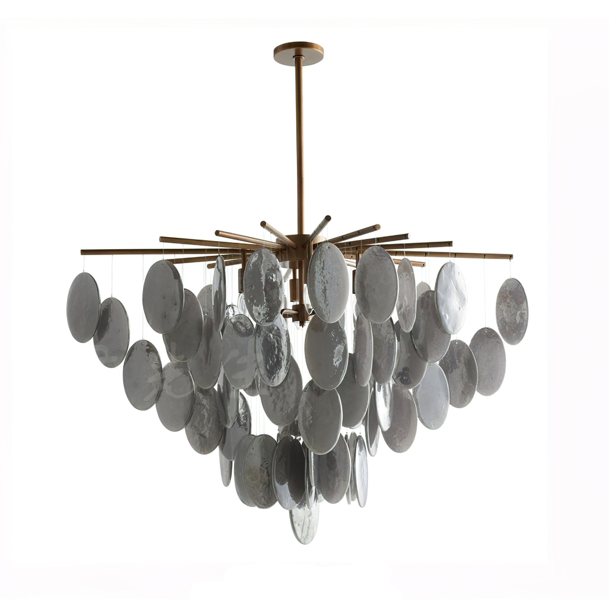 Cascading Selenite Disc Chandelier - Zonesus