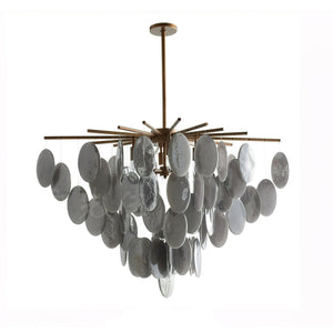 Cascading Selenite Disc Chandelier - Zonesus