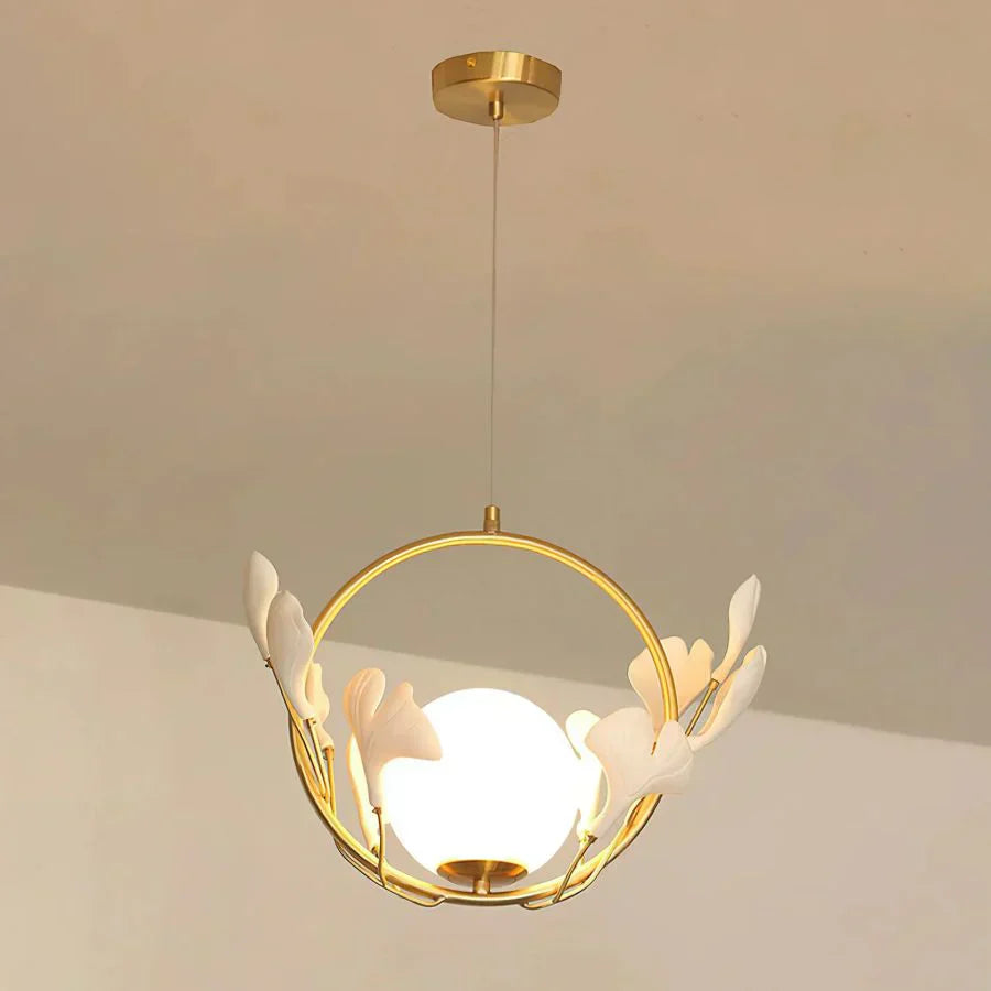 Ceramic Ginkgo Pendant Lamp - Zonesus