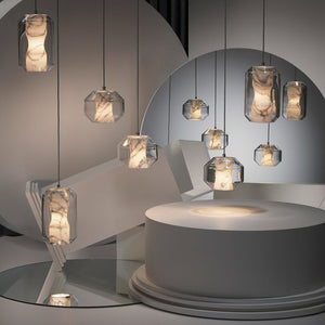 Glass Alabaster Pendant Lamp - Zonesus