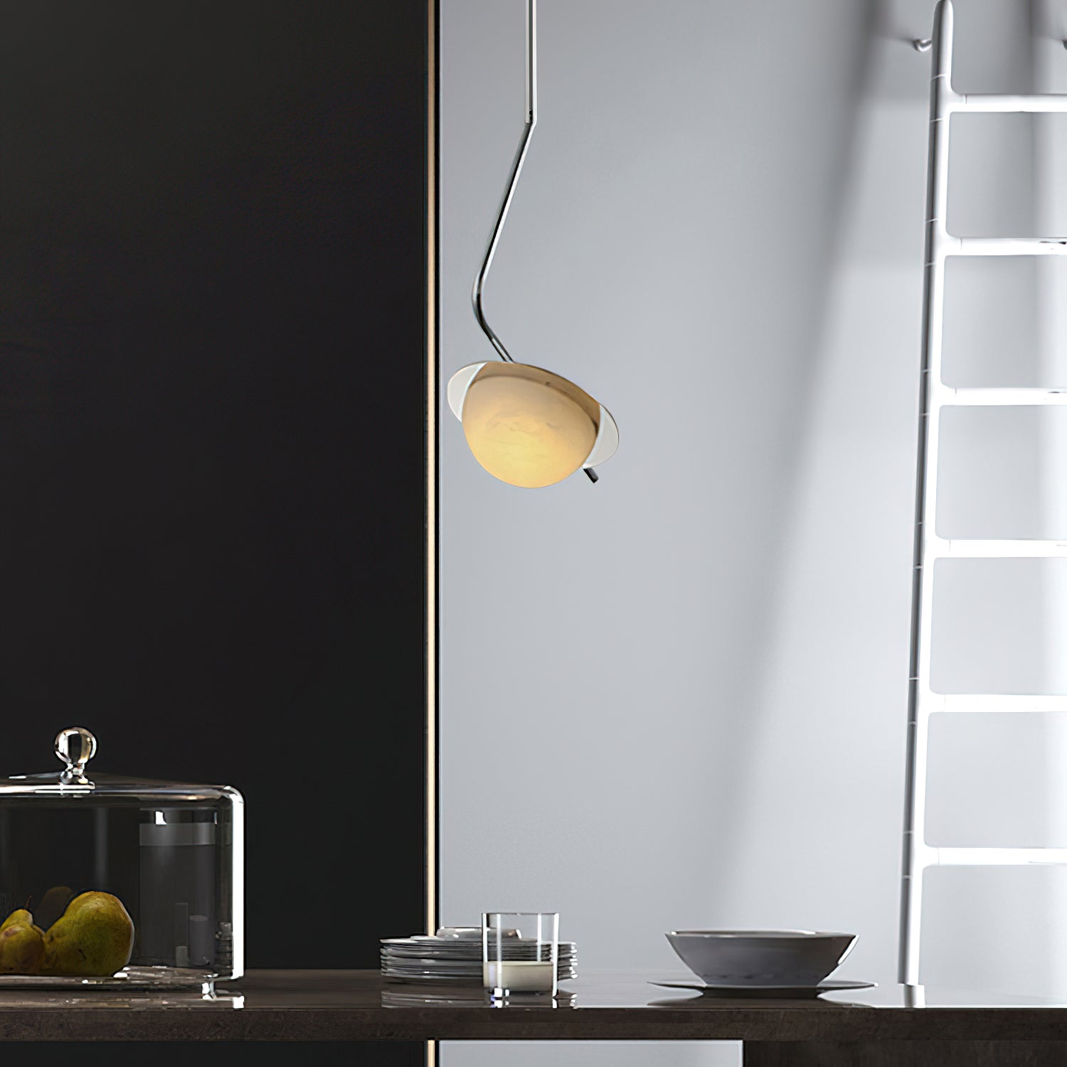 Chic Luminance Alabaster Pendant Light - Zonesus