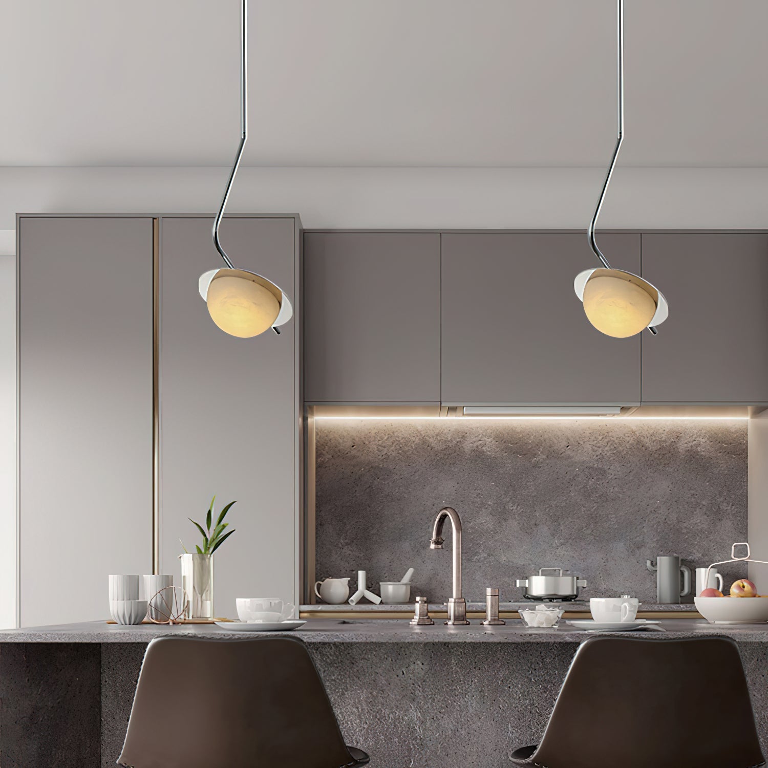 Chic Luminance Alabaster Pendant Light - Zonesus