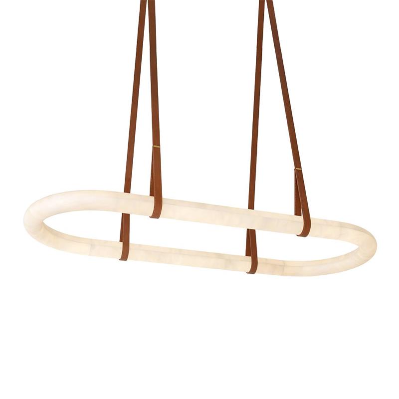 Circle Alabaster Chandelier - Zonesus