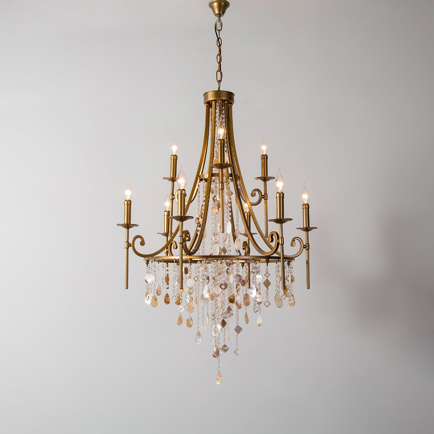 Tatum Lux Shell Crystal Chandelier - Zonesus