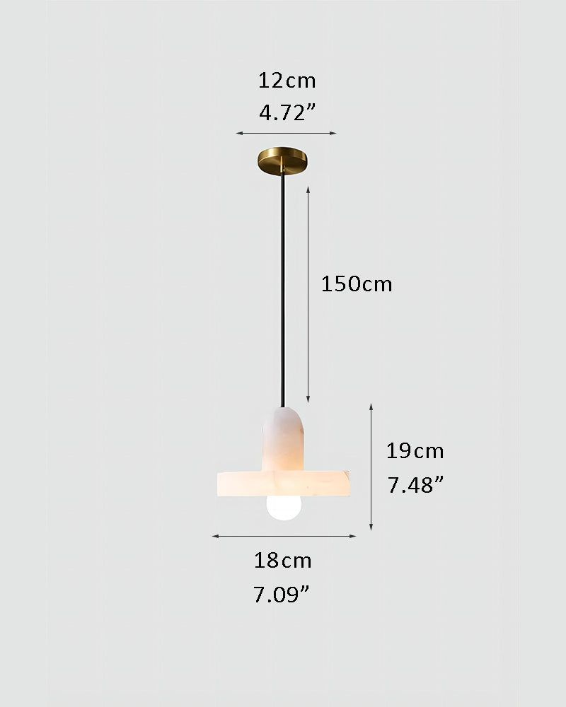 White Alabaster Kitchen Island Pendant Lamp Dia 8Dia 5.9” Height 1-bulb