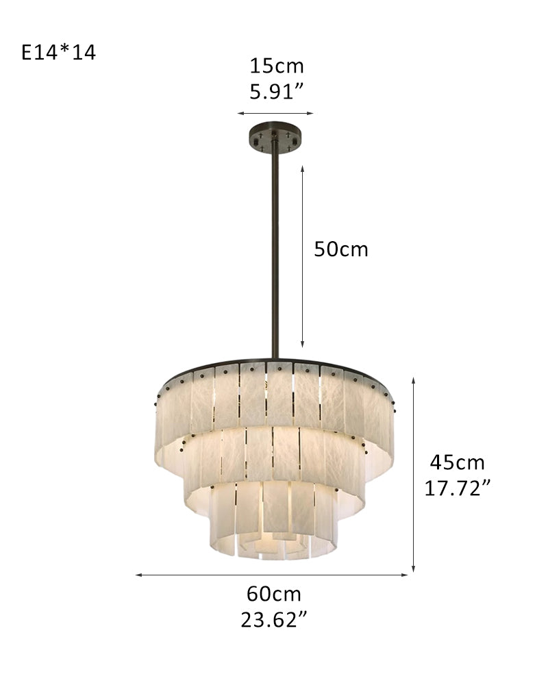 Stairwell Luxury Modern LED High Ceiling Large Alabaster Chandelier, Dia 90“/115"