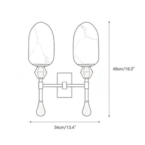 Dakota Alabaster Wall Sconce - Zonesus