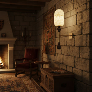 Dakota Alabaster Wall Sconce - Zonesus