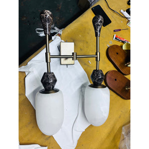 Dakota Alabaster Wall Sconce - Zonesus