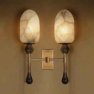Dakota Alabaster Wall Sconce - Zonesus