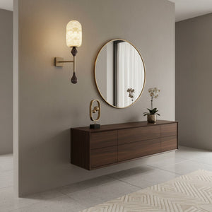 Dakota Alabaster Wall Sconce - Zonesus