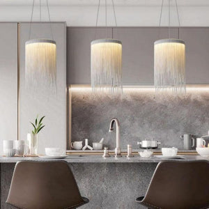 Daph Aluminum Chain Tassel Pendant Light - Zonesus