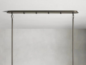 Delsie Oval Art Glass Chandelier 51''63''72''L - Zonesus