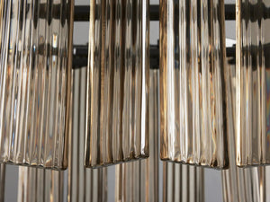 Delsie Oval Art Glass Chandelier 51''63''72''L - Zonesus