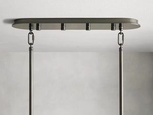 Delsie Oval Art Glass Chandelier 51''63''72''L - Zonesus