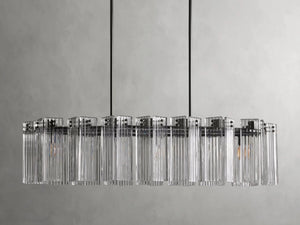 Delsie Oval Art Glass Chandelier 51''63''72''L - Zonesus