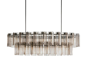 Delsie Oval Art Glass Chandelier 51''63''72''L - Zonesus