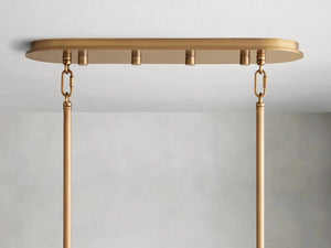 Delsie Oval Art Glass Chandelier 51''63''72''L - Zonesus