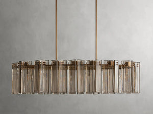 Delsie Oval Art Glass Chandelier 51''63''72''L - Zonesus