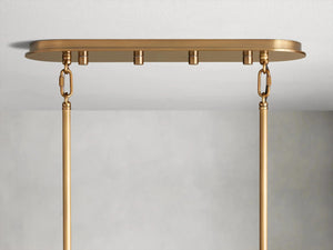 Delsie Oval Art Glass Chandelier 51''63''72''L - Zonesus