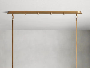 Delsie Oval Art Glass Chandelier 51''63''72''L - Zonesus