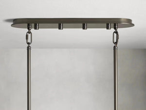 Delsie Oval Art Glass Chandelier 51''63''72''L - Zonesus