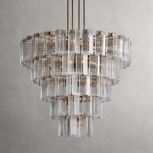 Delsie Round Art Glass Chandelier 38" 48" 60"D - Zonesus