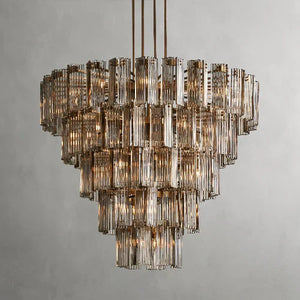 Delsie Round Art Glass Chandelier 38" 48" 60"D - Zonesus