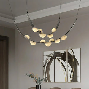 Alex Modern Dew Drops Alabaster Chandelier - Zonesus