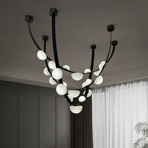 Alex Modern Dew Drops Alabaster Chandelier - Zonesus