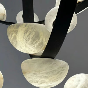 Alex Modern Dew Drops Alabaster Chandelier - Zonesus