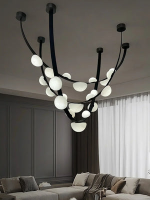Alex Modern Dew Drops Alabaster Chandelier - Zonesus