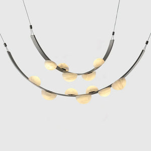 Alex Modern Dew Drops Alabaster Chandelier - Zonesus