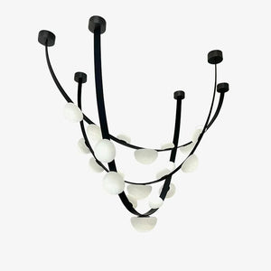 Alex Modern Dew Drops Alabaster Chandelier - Zonesus