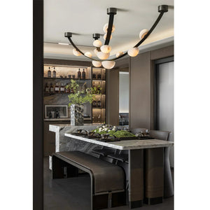 Alex Modern Dew Drops Alabaster Chandelier - Zonesus