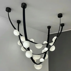 Alex Modern Dew Drops Alabaster Chandelier - Zonesus